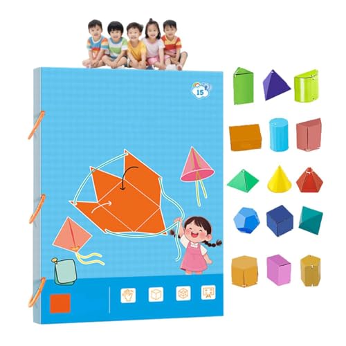 Pull String 3D Geometry Learning Book, Pull String 3D Geometrie Lernbuch mit 9/12/15 Feststoffe, Geometrie Lehrmaterial zum Erlernen von Volumen & Oberfläche Formeln für Jungen & Mädchen (15 Model) Pull String 3D Geometry Learning Book, Pull String 3D Geometrie Lernbuch mit 9/12/15 Feststoffe, Geometrie Lehrmaterial zum Erlernen von Volumen & Oberfläche Formeln für Jungen & Mädchen (15 Model) von Flanliy