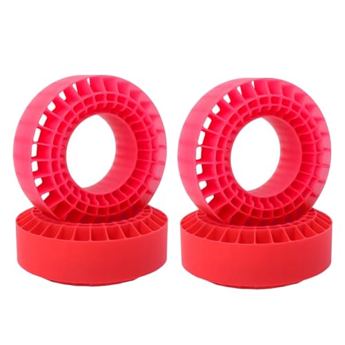 Flcivsh 4 StüCk Silikongummi-Einsatz, Schaumstoff-Reifen, Passend für 1,9-Radreifen, 108 mm Schaumstoff, Passend für 1/10 RC Crawler-Auto, Rot von Flcivsh