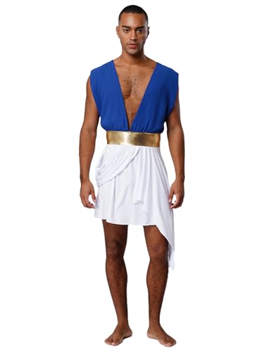 Fldy Herren Kostüm Grieche Gott Römische Griechische Antike Kostüm Klit Tiefer V-ausschnitt Tunika Halloween Fasching Kostüm Fldy Herren Kostüm Grieche Gott Römische Griechische Antike Kostüm Klit Tiefer V-ausschnitt Tunika Halloween Fasching Kostüm von Fldy