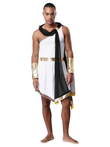 Fldy Herren Kostüm Griechische Götter Römische Kämpfer Kostüm Tunika Manschette Outfit Für Halloween Faschnacht Mottoparty Fldy Herren Kostüm Griechische Götter Römische Kämpfer Kostüm Tunika Manschette Outfit Für Halloween Faschnacht Mottoparty von Fldy