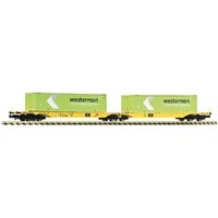 FLEISCHMANN 825342 N Container-Doppeltragwagen Sggmrs, Clip, Ep. VI von Fleischmann