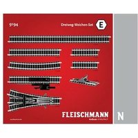 FLEISCHMANN 9194 N Dreiweg-Weichen-Set von Fleischmann