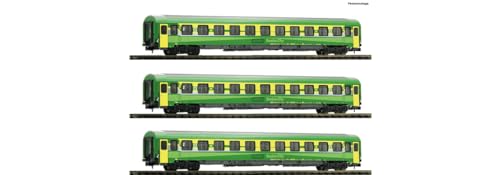 Fleischmann 814439 N 3er Set Eurofima-Wagen der GYSEV von Fleischmann