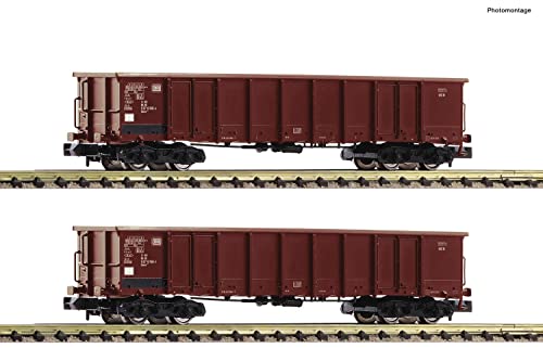 Fleischmann 830250 N 2er-Set Offene Güterwagen Eanos 052 der DB von Fleischmann