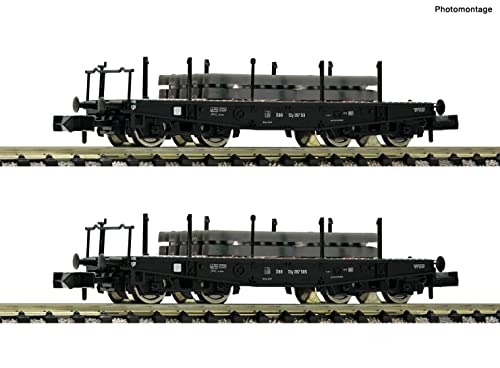 Fleischmann 845607 N 2er-Set Schwerlast-Flachwagen der ÖBB von Fleischmann