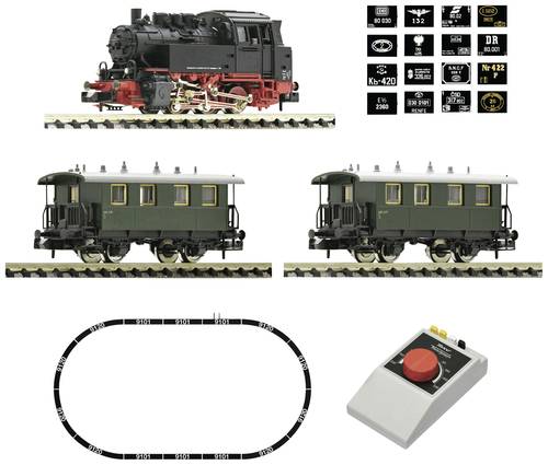 Fleischmann 5160003 N Analog Start Set Dampflok BR 80 mit Personenzug von Fleischmann