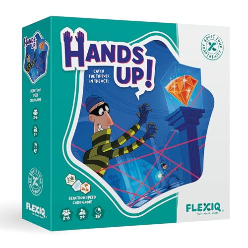 FlexiQ Hands Up! Kartenspiel | Gesellschaftsspiele für Erwachsene und Kinder ab 7 Jahre | Reisespiele für 2-6 Personen | 15 Minuten Spieldauer FlexiQ Hands Up! Kartenspiel | Gesellschaftsspiele für Erwachsene und Kinder ab 7 Jahre | Reisespiele für 2-6 Personen | 15 Minuten Spieldauer von FlexiQ