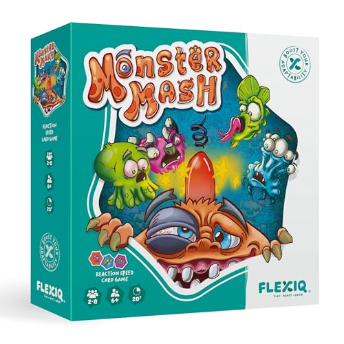 FlexiQ Monster Mash Kartenspiel | Gesellschaftsspiele für Erwachsene und Kinder ab 6 Jahren | Reisespiele für 2-8 Personen | 20 Minuten Spieldauer FlexiQ Monster Mash Kartenspiel | Gesellschaftsspiele für Erwachsene und Kinder ab 6 Jahren | Reisespiele für 2-8 Personen | 20 Minuten Spieldauer von FlexiQ