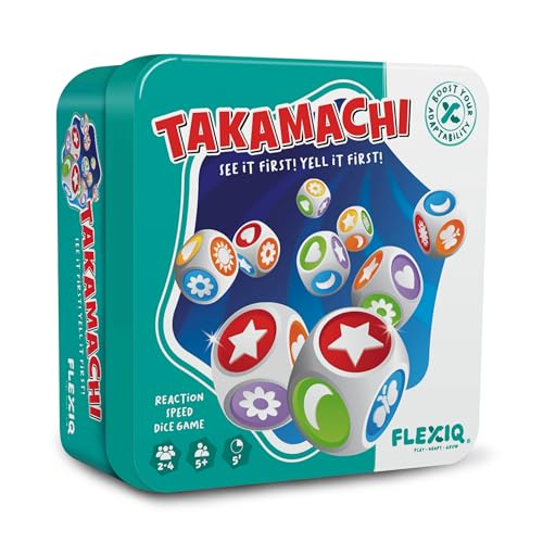 FlexiQ Takamachi Würfelspiel |Gesellschaftsspiele für die ganze Familie | Reisespiele für 2-4 Personen | 5 Minuten Spieldauer FlexiQ Takamachi Würfelspiel |Gesellschaftsspiele für die ganze Familie | Reisespiele für 2-4 Personen | 5 Minuten Spieldauer von FlexiQ