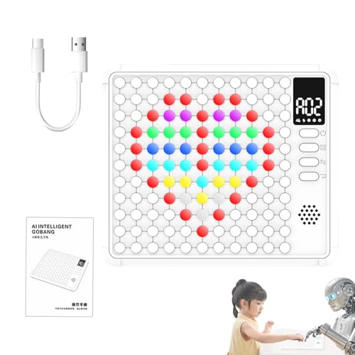 5 in Einer Reihe, 5 in Einer Reihe Spiel - Multifunktionales intelligentes Schachbrettspiel,Smart Chessboard Games Toys Elektronisches KI-Brettspiel für Reisen für Kinder ab 3 Jahren von Flkiglm