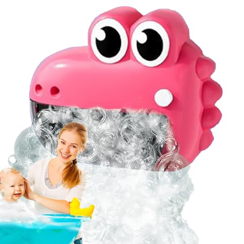 Badblasenmaschine, Badewanne Bubble Machine - Wandmontage Frosch Alligator Badespielzeug,Baby Bad Bubble Machine Badedauer Duschspielzeug Geburtstag Ostern Korb Stoffe für Mädchen von Flkiglm