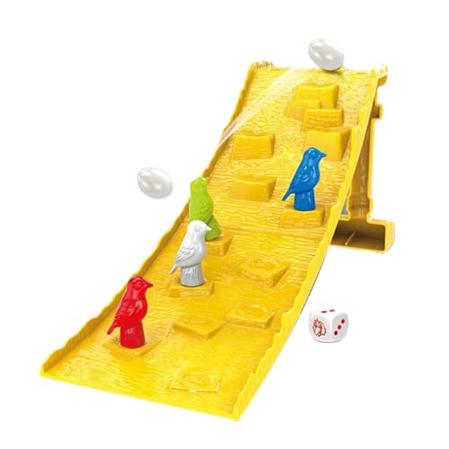 Eierrollendes Spielzeug, Ramp Race Würfelspiel - Interaktives Tisch-Vogelrennen-Eiwürfelspiel - Entwicklungsspielzeug für Kinder für logisches und strategisches Denken für Schlafzimmer, Arbeitszimmer, von Flkiglm