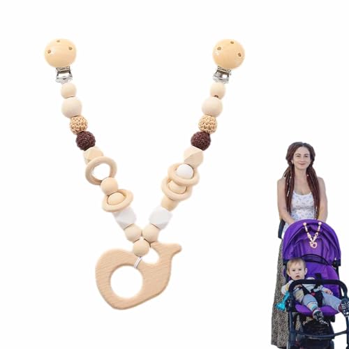 Flkiglm Baby Autositz Spielzeug, Kinderwagenspielzeug - Sensorisches Kinderwagen -Spielzeugholzkette Charm,Kindergarten -Handys mit niedlicher Tierform für Kinder, Kleinkind, Mädchen, Kinder, Babys von Flkiglm