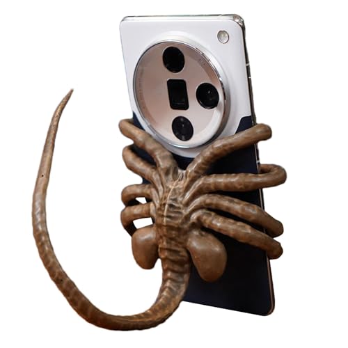 Flkiglm Facehugger-Telefonhalter, Facehugger Alien Handyhalter, Halloween Gruseliger Handyhalter, Gruselige Kreatur Skulptur Handyständer, Cooler gotischer Handyhalter, Flexibler Schwanz Und Krallen von Flkiglm