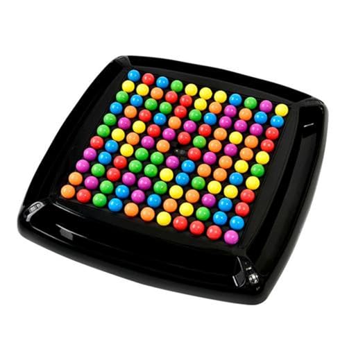 Flkiglm Intellektuelles Schachbrett Doppelduell, Elimination Brettspiel, Rainbow Puzzle Schachspiel, Regenbogenball Eliminierung Spiel, Pädagogisches Schachbrettspiel Für Erwachsene Kinder von Flkiglm