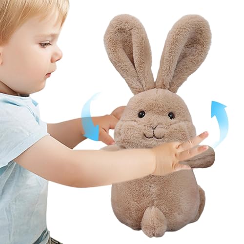 Flkiglm Kaninchenplüschkissen, Kaninchenpuppe - Süßes 13 -Zoll -Ostern -Plüsch -Hasenpuppe,360 Grad Rotatable Kopf gefüllter Kaninchentiere für Sofa, Schlafzimmer, Autodekoration von Flkiglm