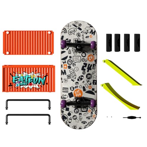 Flkiglm Kleine Skateboards für Kinder,Fingerboards für Kinder,Finger-Skateboard-Kits Mehrzweck-Fingerspielzeug | Einzigartige Trainings-Fingerbretter, Hand-Skateboard für Kinder und Erwachsene von Flkiglm