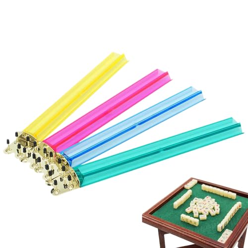 Flkiglm Mahjong-Steinehalter,4er Set Mit Schiebern Für Mahjong Spielsteine - Klare 47 cm Halterung Für Erfahrene Spieler, Reise Und Anfänger Flkiglm Mahjong-Steinehalter,4er Set Mit Schiebern Für Mahjong Spielsteine - Klare 47 cm Halterung Für Erfahrene Spieler, Reise Und Anfänger von Flkiglm