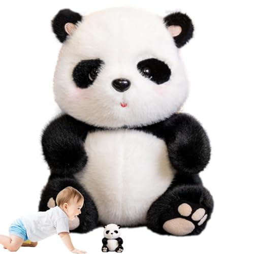 Flkiglm Plüsch-Panda-Stofftier,Süßes Panda-Stofftier | Schönes weiches Panda-Spielzeugkissen,Schönes Tierkissen für Fans, Souvenir, Sofa-Dekoration von Flkiglm