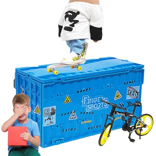 Flkiglm Skatepark-Kit,Finger-Skateboard - Fingerspielzeug-Set Skateboard Fingerspielzeug,Multifunktionales Fingerboard-Skatepark-Set, Fingerboard-Park-Zubehör für Kinder, Mädchen, Erwachsene von Flkiglm