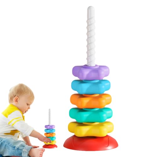 Flkiglm Stern-Stapelturm, Stapelspielzeug für Kleinkinder | Regenbogenturm-Spinner,Star Stacking Ring Early Learning Spinner Stacker Spielzeug für über 6 Monate alte Kinder Flkiglm Stern-Stapelturm, Stapelspielzeug für Kleinkinder | Regenbogenturm-Spinner,Star Stacking Ring Early Learning Spinner Stacker Spielzeug für über 6 Monate alte Kinder von Flkiglm