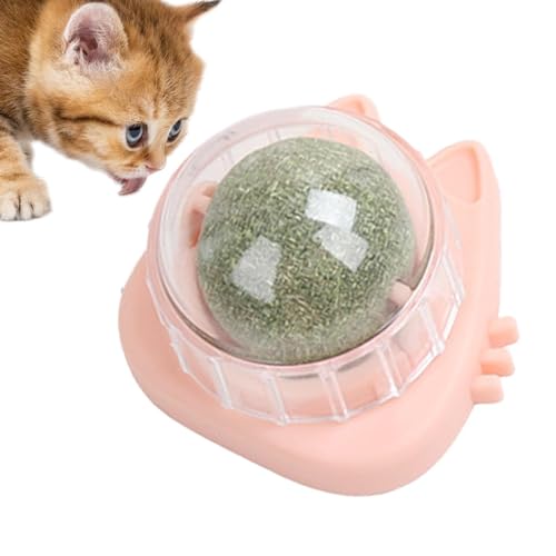 Katze-Minze-Ball | Wall Catnip Roller zum Lecken von Katzen,Drehbarer Katzen-Snack, essbare Bälle mit natürlicher, gesunder Katzenminze-Kugelnuss, Kätzchen, das Kauspielzeug zum Reinigen der Zähne spi von Flkiglm