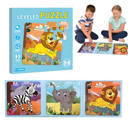 Magnetisches Puzzle, magnetische Puzzles für Kinder | Magnet-Rätselbuch,Auto-Aktivitäten-Spielzeug, Puzzle-Spielzeug, tragbares Spiel, Vorschul-Lernaktivitäten für Kinder von Flkiglm