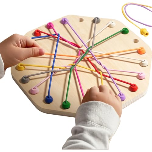 Rope ERWEITERN, Twisted Seilsortierende Schnürung, Twisted Knots Toys, Tragbare Feinmotor -Fähigkeiten Schnürung Spielzeugbrettspiel für den Gebrauch im Freien im Freien im Freien von Flkiglm