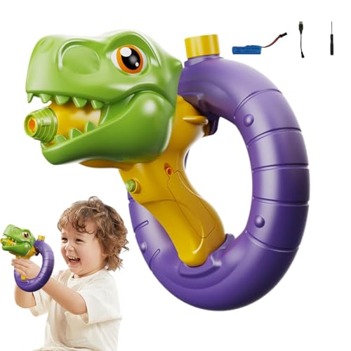 Water Squirt Toy, Wasser -Squirter für Kinder - Elektrischer Dinosaurierhai -Wassersprühgerät,Wiederaufladbares spitzen Poolspielzeug, 900 ml Tanksäure -Sommer -Party -Gefälligkeiten für Swimmingpool, von Flkiglm