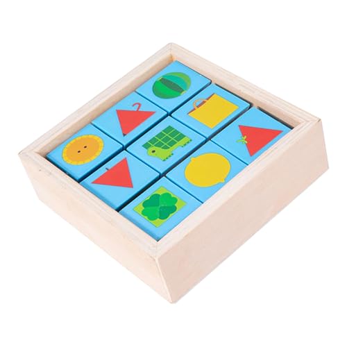 Würfelpuzzle für Kinder, Holzblockpuzzle | Lernspiele, Puzzlespielzeug, passendes Spiel | Interaktives Denkspiel-Spielzeug, Puzzle-Blöcke, Lernspielzeug, Feinmotorik-Spielzeug aus Holz von Flkiglm