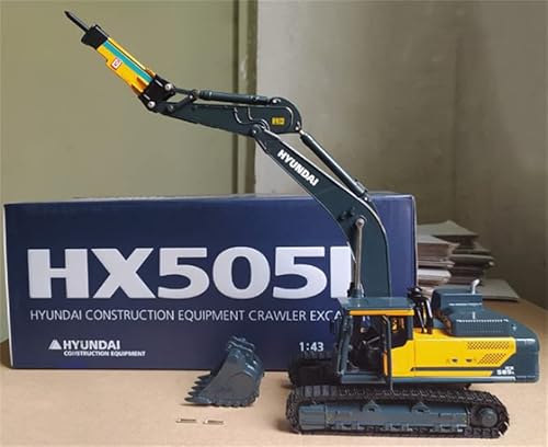 FloZ Für Hyundai HX505L Kettenbagger + gerader Hammer 1/43 LKW vormontiertes Modell von FloZ