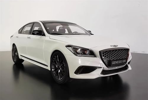 FloZ Für Hyundai für Genesis für # G80 Luxury Sedan Pearl White 1:18 Auto Vorbaumodell von FloZ