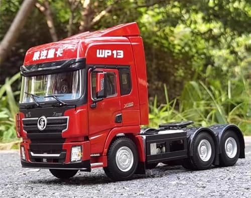 FloZ Für SHACMAN für X3000 für WP13 Cab Traktor Anhänger Seitengehäuse Version Rot 1:24 LKW vorgebautes Modell von FloZ