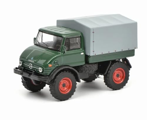 FloZ Für Schuco Mercedes für Benz für Unimog U406 dunkelgrün 1/64 LKW vorgebautes Modell von FloZ