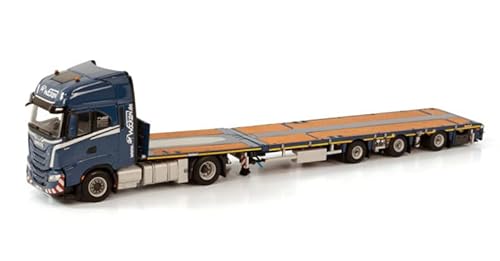 FloZ Für WSI für IVECO S-Way AS HIGH 4X2 MEGATRAILER Pritsche – 3 Achsen für WOCKEN 1:50 DIECAST Truck Vorgefertigtes Modell von FloZ