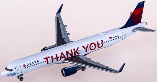 FloZ für Herpa für Delta Air Lines für Airbus A321 N391DN Thank You 1:500 Flugzeug Vorgebautes Modell von FloZ