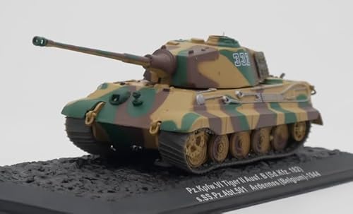 FloZ für IXO WWII Germany Pz.Kpfw.VI Tiger II Ausf. B(Sd.Kfz.182) s.SS.Pz.ABT.501 Ardennen (Belgien)-1944 1:72 Panzer Vorgebautes Modell von FloZ