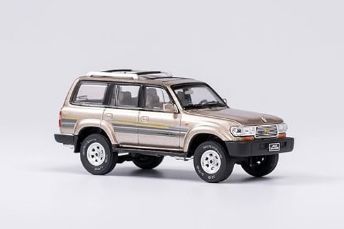 FloZ für KengFai für Toyota für Land Cruiser für LC80 Geländewagen Champagner Gold Regular 1:64 LKW Vorgebautes Modell von FloZ