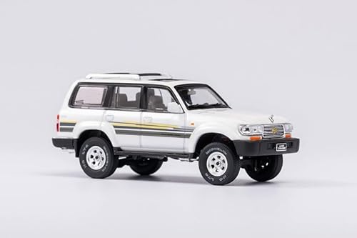 FloZ für KengFai für Toyota für Land Cruiser für LC80 Geländewagen Pearl White Regular 1:64 Truck Vorgebautes Modell von FloZ