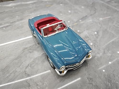 FloZ für MINICHAMPS für Mercedes für Benz für 190 SL 1955 Blau mit rotem Innenraum 1:18 Auto Vorgebautes Modell von FloZ