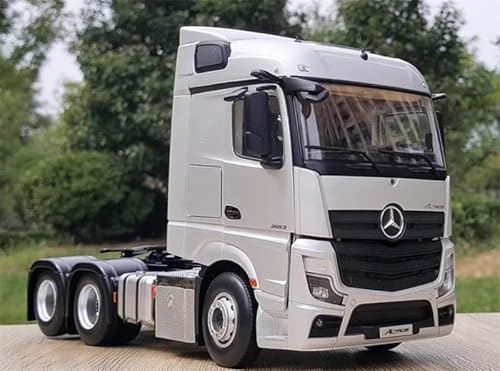 FloZ für Mercedes für Actros Traktor LKW mit für Benz Motor Silber 1:24 LKW Vorgebautes Modell von FloZ