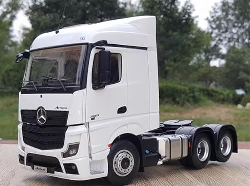 FloZ für Mercedes für Actros Traktor LKW mit für Benz Motor weiß 1:24 LKW vorgebautes Modell von FloZ