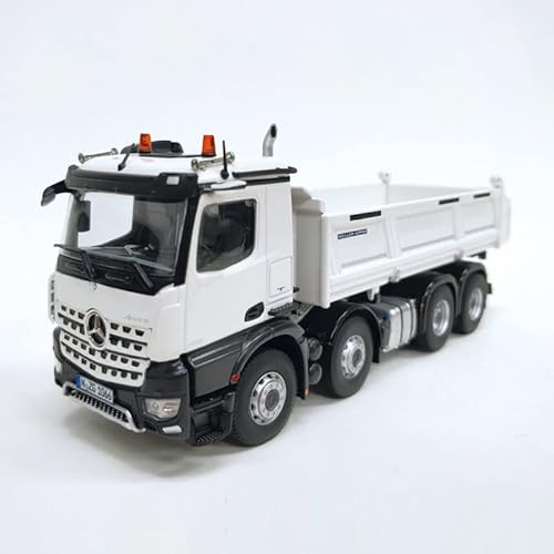 FloZ für NZG für Mercedes für Benz Arocs 8x4 Meiller Kipper weiß 1/50 LKW vorgebautes Modell von FloZ