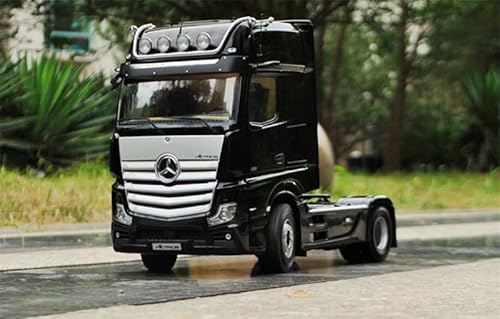 FloZ für NZG für Mercedes für Benz für ACTROS GIGASPACE 4X2 LKW Traktor schwarz silber Abdeckung 1:18 LKW vorgebautes Modell von FloZ