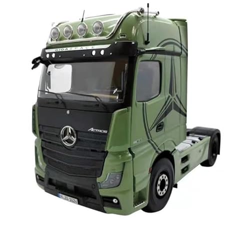 FloZ für NZG für Mercedes für Benz für Actros Giga Space 4x2 LKW Traktor grün für Benz Logo 1:18 LKW vorgebautes Modell von FloZ