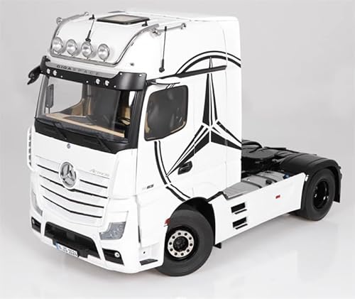 FloZ für NZG für Mercedes für Benz für Actros Giga Space 4x2 LKW Traktor weiß für Benz Logo 1:18 LKW vorgebautes Modell von FloZ