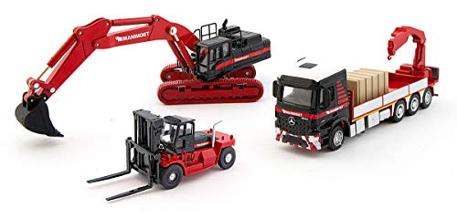 Für Mammoet Bagger Gabelstapler und LKW 3 Fahrzeug-Set 410106 1/87 Druckguss-Modell Fertigwagen von FloZ