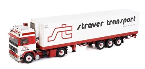 Für WSI für Volvo F12 für Globetrotter 4X2 Kühlanhänger – 3 Achsen für Straver-Transport 1/50 LKW, vorgebautes Modell von FloZ