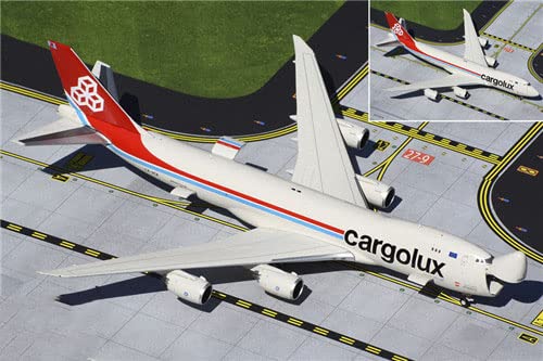 GeminiJets für Cargolux für Boeing B 747-8 LX-VCA anhebbare Nasentür 1/400 Druckgussflugzeug, vorgefertigtes Modell von FloZ