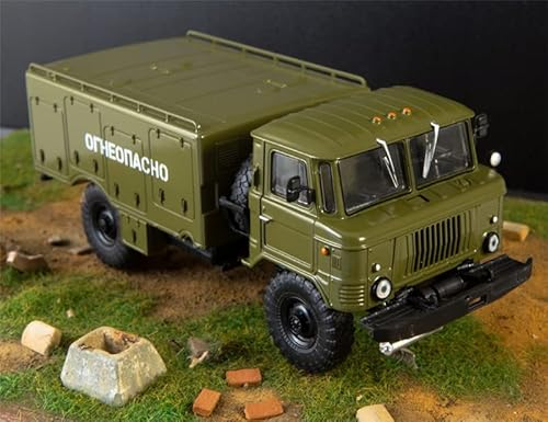 Modimio Russian GAZ-66 VSZ-66 Flughafen-Bodenservice Cargo Truck 1/43 ABS Truck vorgebautes Modell von FloZ